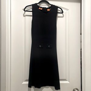 Black knee length Tory Burch dress. Size XS.